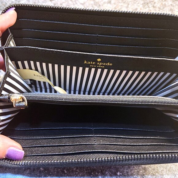 Kate Spade Zip Wallet - Metallic Pink - Like New - Picture 11 of 11